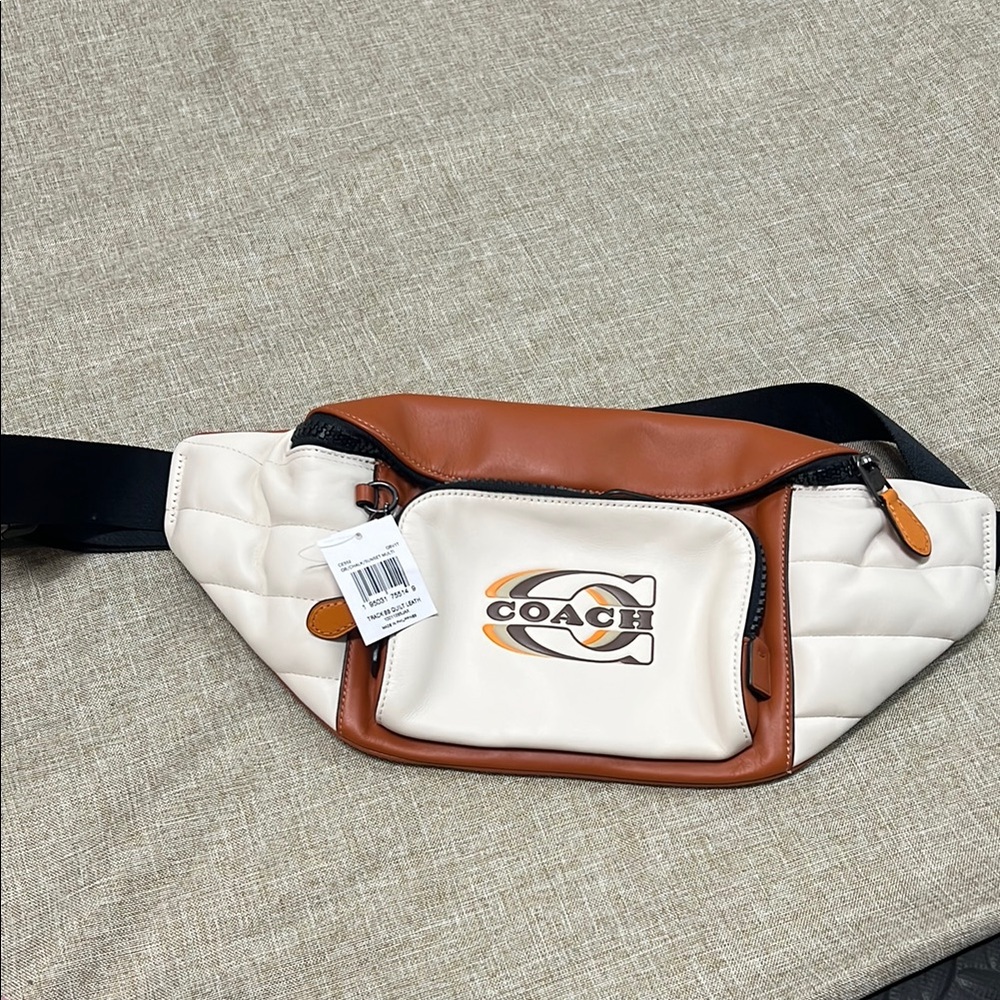 Coach White and Brown Belt Bag - Picture 4 of 5